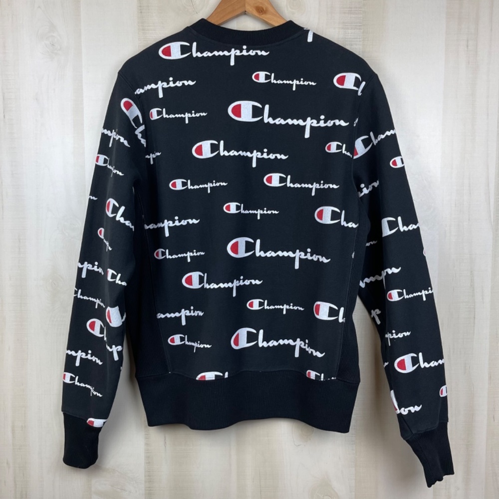 Champion Reverse Weave Men’s All Over Script Blac… - image 5